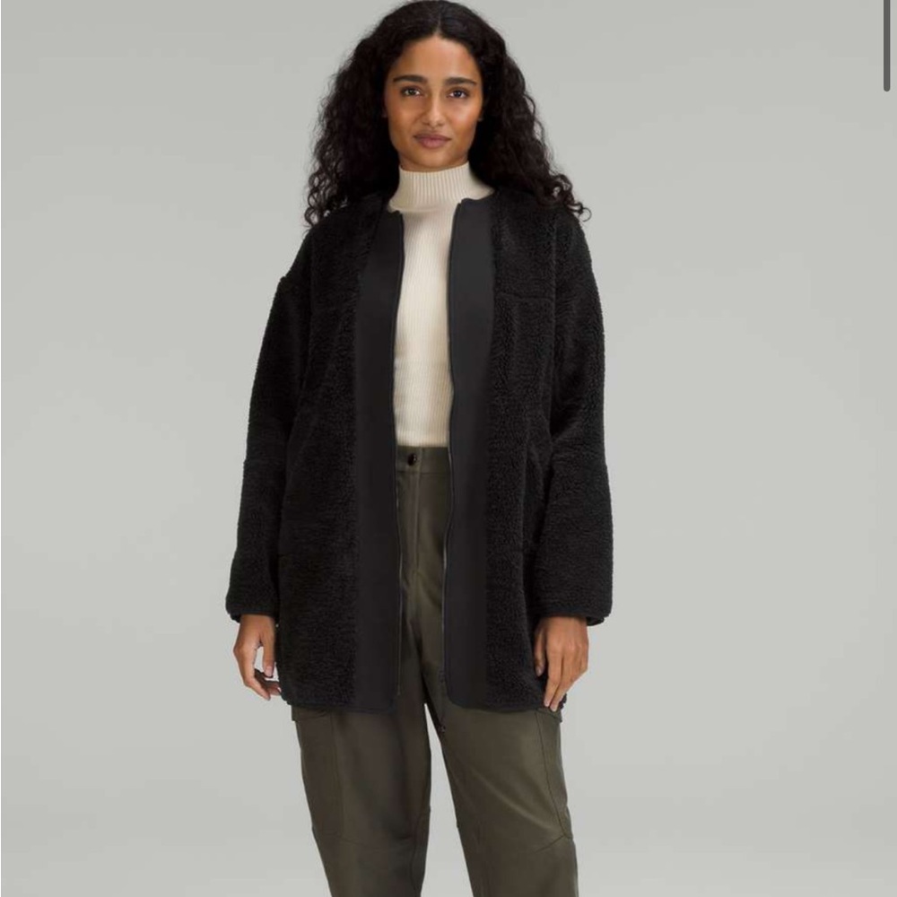 Lululemon Collarless Textured Fleece Full Zip - Size 4